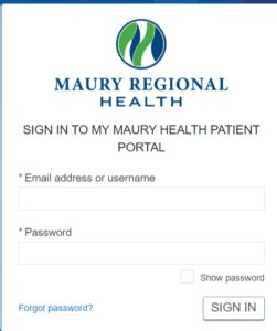 Patient Portal; Choosing Your Level of Care; Patient Guide;. . Maury regional patient portal